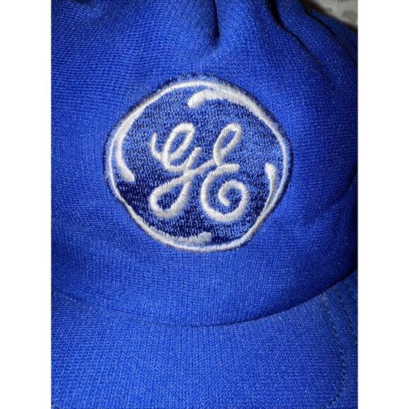 Vintage General Electric GE Blue Snapback Trucker Hat Cap USA Foam Mesh - Picture 3 of 7